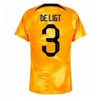 Nederländerna Matthijs de Ligt #3 Replika Hemmatröja VM 2022 Kortärmad